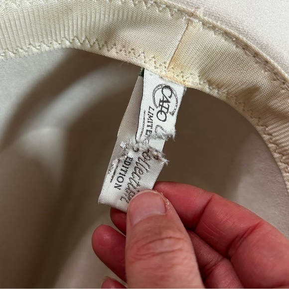 Cato Pearl-Embellished Cream Cowgirl Hat One Size Bachelorette Country Concert - Picture 6 of 16